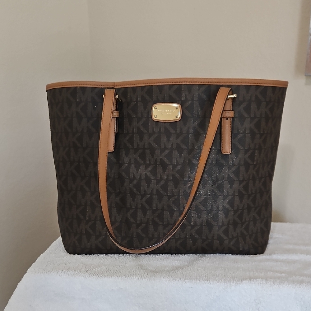 Michael Kors Dark Brown Monogram Tote